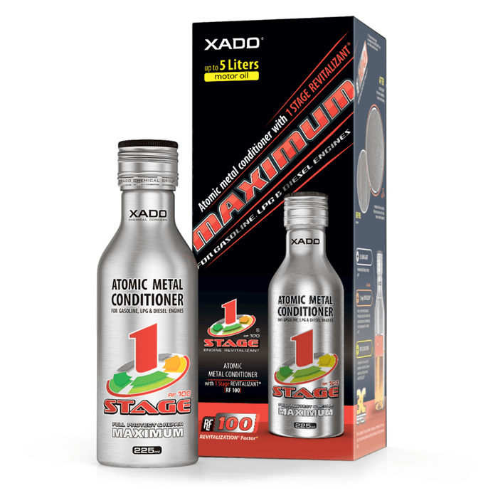 XADO Atomic Metal Conditioner Maximum with 1 Stage Revitalizant - Engine Oil Additive - Restore Gasoline And Diesel Powered Motor Performance - Fix Cylinder Pressure for High Mileage Cars