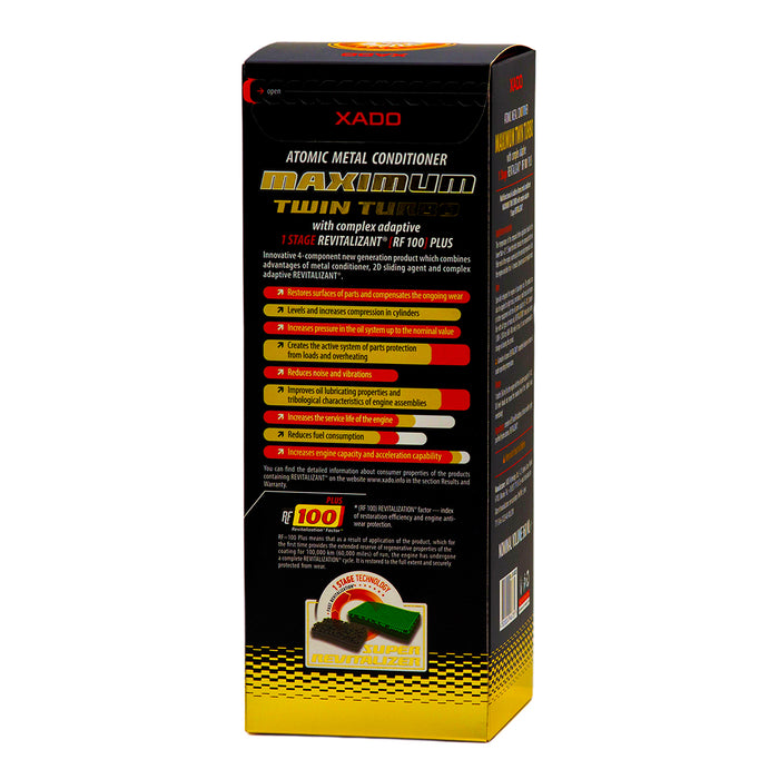 XADO Atomic metal conditioner Maximum Twin Turbo with complex adaptive 1 Stage Revitalizant®