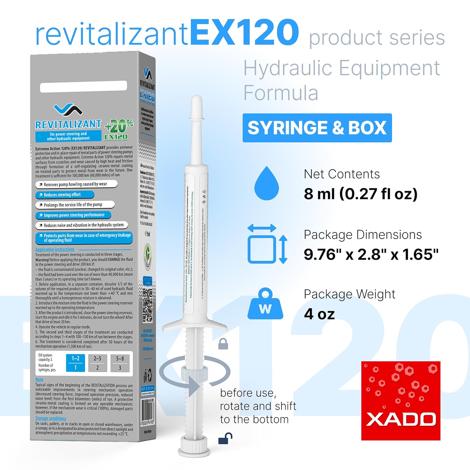 XADO Revitalizant EX120 for power steering booster — XADO US