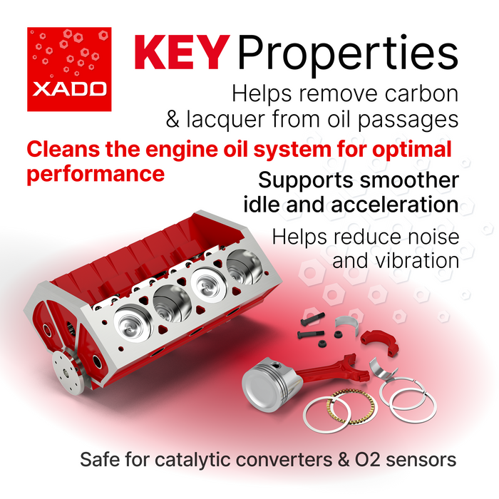 XADO RED FLUSH - Engine Oil System Cleaner & Decarbonizer (250 ml)
