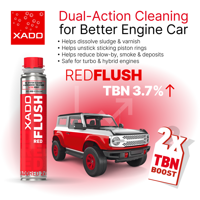 XADO RED FLUSH - Engine Oil System Cleaner & Decarbonizer (250 ml)