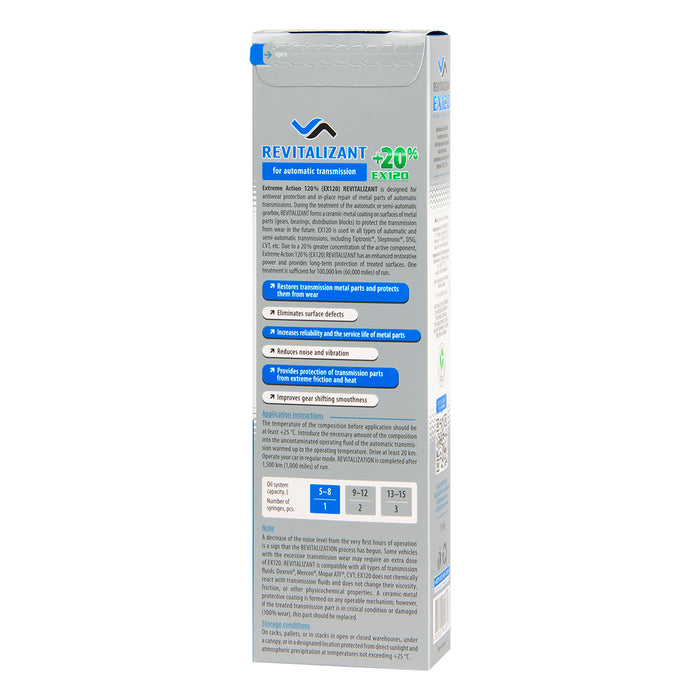 XADO EX120 Revitalizant for Automatic Transmission - Oil Additive - Restore and Fix CVT - Shudder Slipping & Sticking Protectant Fluid