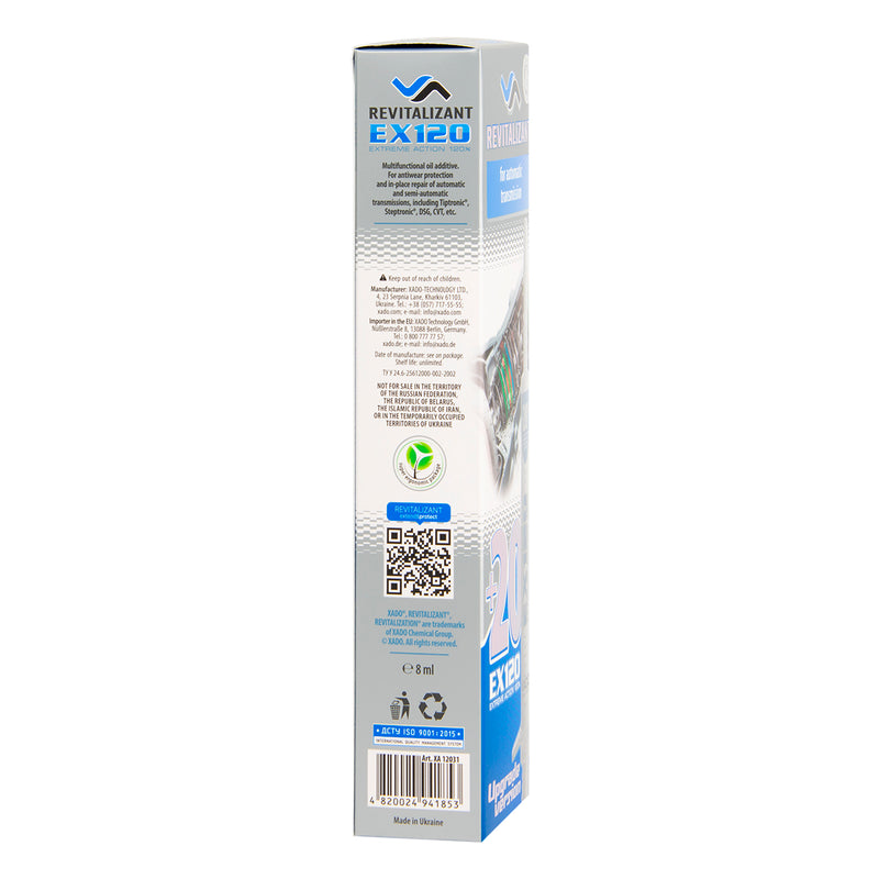 XADO EX120 Revitalizant for Automatic Transmission - Oil Additive - Restore and Fix CVT - Shudder Slipping & Sticking Protectant Fluid
