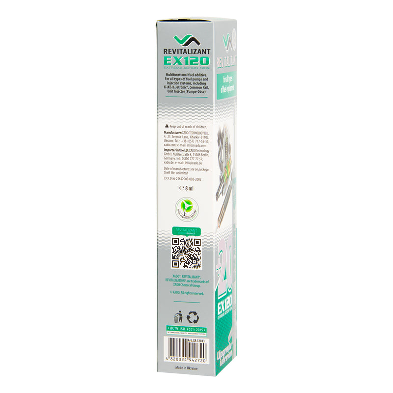 XADO Revitalizant EX120 para todos los tipos de equipos de combustible y sistemas de inyección de combustible