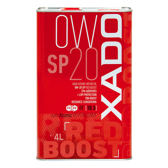 XADO Atomic Oil 0W-20 SP RED BOOST - Ultra-Light, Fuel-Efficient Synthetic Motor Oil with REVITALIZANT® & RED BOOST