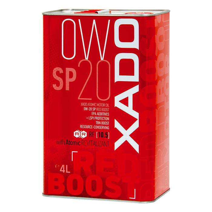 XADO Atomic Oil 0W-20 SP RED BOOST - Ultra-Light, Fuel-Efficient Synthetic Motor Oil with REVITALIZANT® & RED BOOST