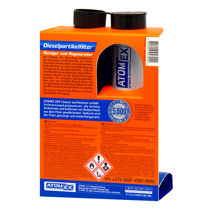 Limpiador DPF XADO - Aditivo para el tratamiento del filtro de partículas diésel - Limpieza del sistema de escape diésel