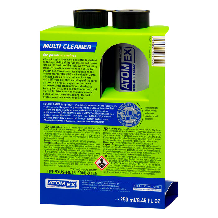 XADO Fuel System Multi Cleaner - Gasoline Additive - Automotive Gas Injector and Valve Treatment