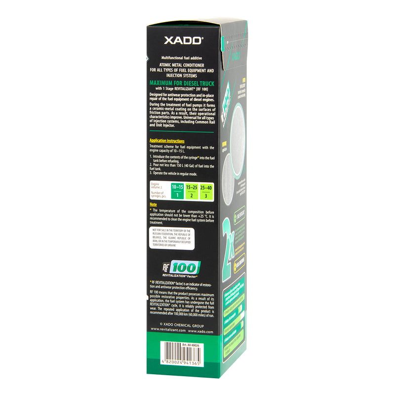 XADO Atomic Metal Conditioner Maximum Diesel Truck for All Types of Fuel Equipment