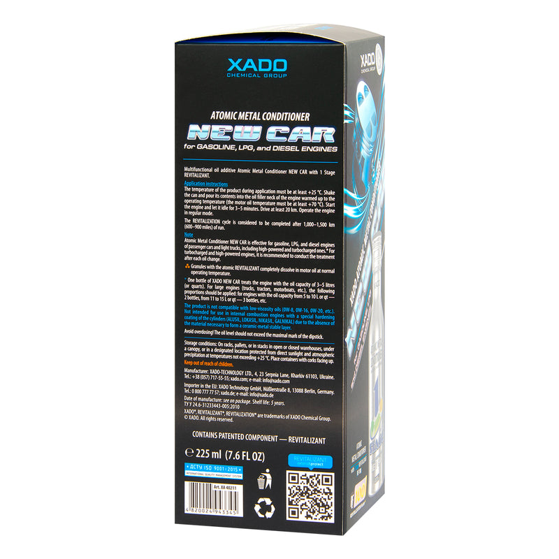 XADO Atomic Metal Conditioner New Car with 1 Stage Revitalizant