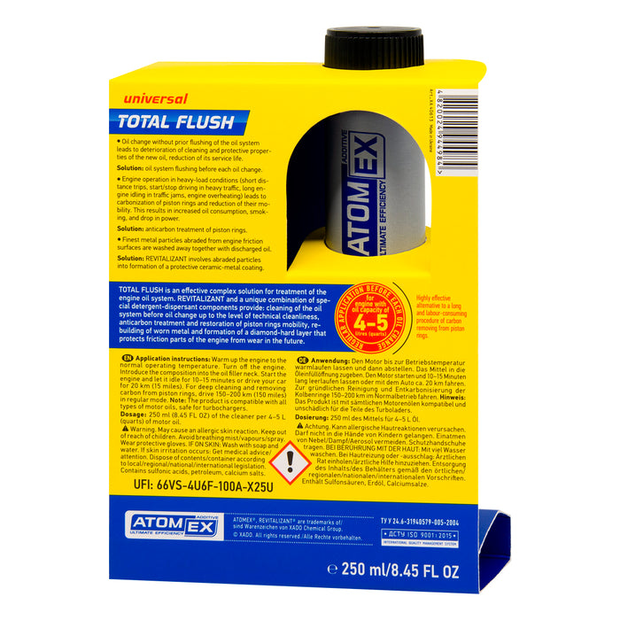 Atomex TotalFlush - limpiador del sistema de aceite