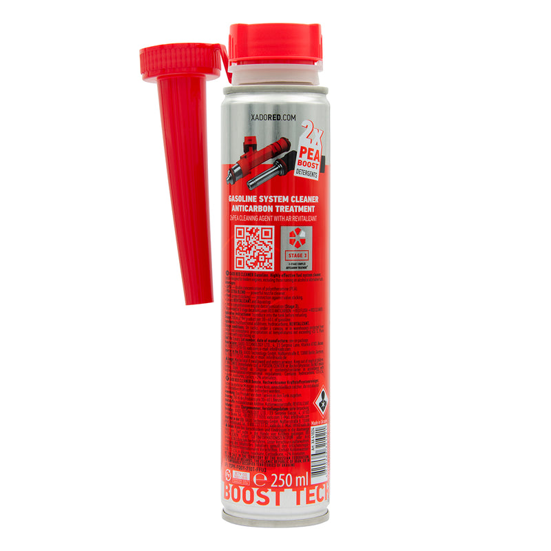 Limpiador Rojo XADO Gasolina – Limpiador y Descarbonizante del Sistema de Combustible (250 ml)